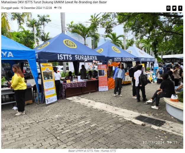 Mahasiswa DKV ISTTS Turut Dukung UMKM Lewat Re-Branding dan Bazar